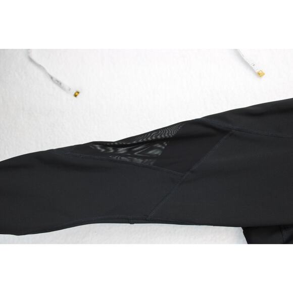 Athleta Mesh Capri Leggings Women S Black Drawstring Athleisure Fitness Yoga - Picture 9 of 15